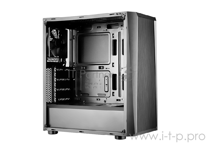 Корпус Cougar MX340, без БП, большое боковое окно из закалённого стекла, чёрный, ATX