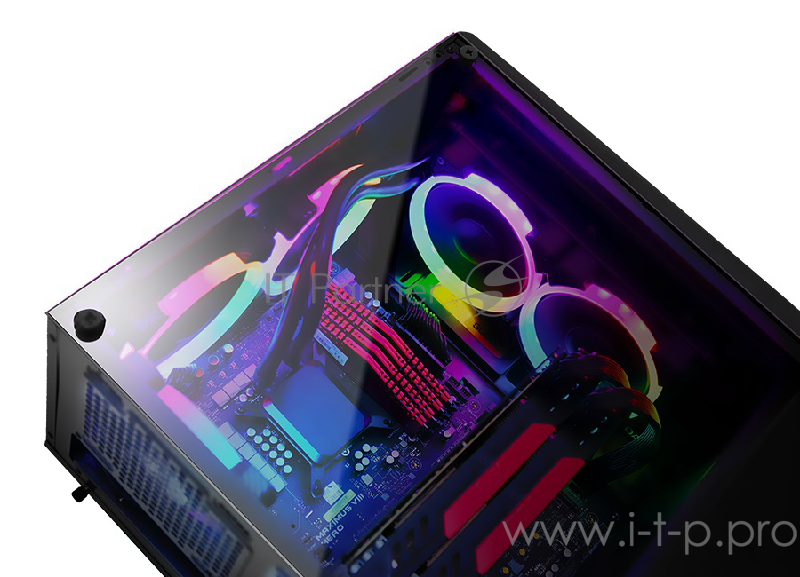 Корпус Cougar MX340, без БП, большое боковое окно из закалённого стекла, чёрный, ATX