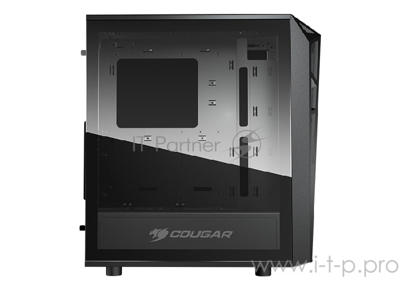 Корпус Cougar Turret, без БП, большое боковое окно из закалённого стекла, чёрный, ATX