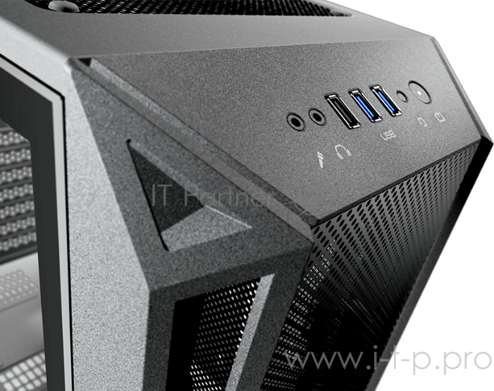 Корпус Cougar Turret Mesh, без БП, большое боковое окно из закалённого стекла, чёрный, ATX