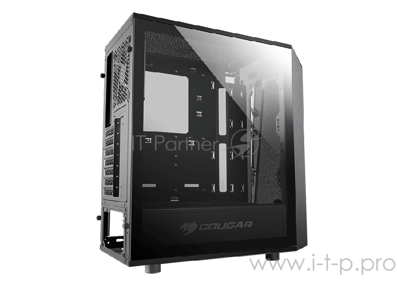 Корпус Cougar Turret Mesh, без БП, большое боковое окно из закалённого стекла, чёрный, ATX