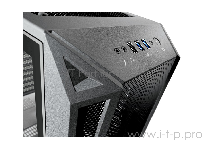 Корпус Cougar Turret Mesh, без БП, большое боковое окно из закалённого стекла, чёрный, ATX