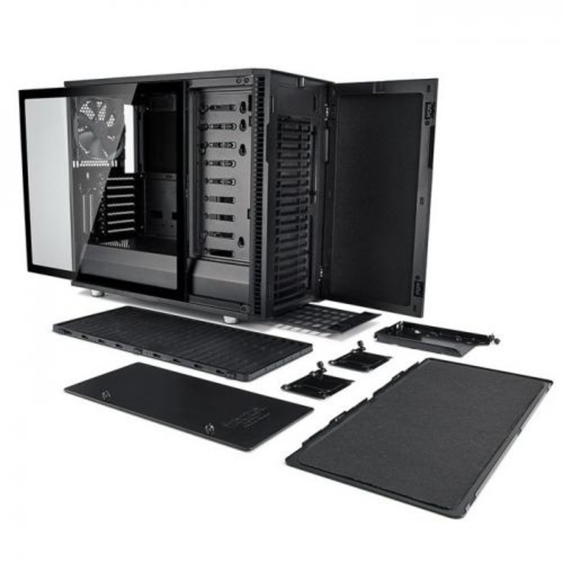 Корпус Fractal Design Define R6 Blackout Edition TG черный без БП ATX 2xUSB2.0 2xUSB3.0 audio front door bott PSU
