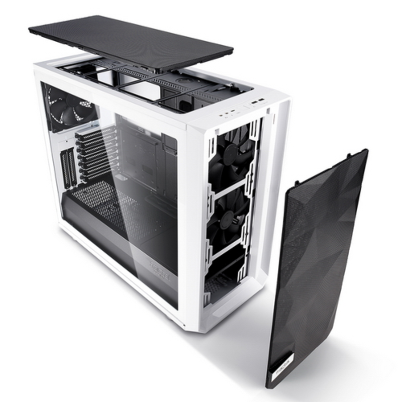 Корпус Fractal Design Meshify S2 White TG белый без БП E-ATX 5x120mm 4x140mm 2xUSB3.0 audio bott PSU