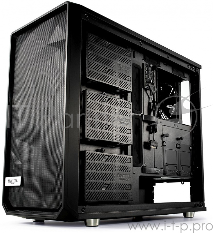 Корпус Fractal Design Meshify S2 Blackout TG Dark черный без БП E-ATX 5x120mm 4x140mm 2xUSB3.0 audio bott PSU