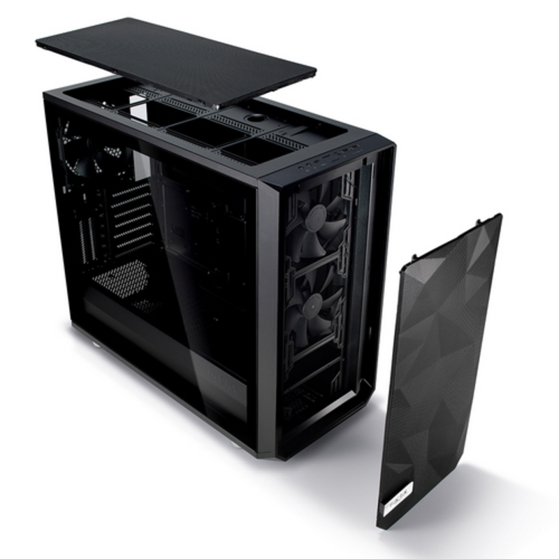 Корпус Fractal Design Meshify S2 Blackout TG Dark черный без БП E-ATX 5x120mm 4x140mm 2xUSB3.0 audio bott PSU