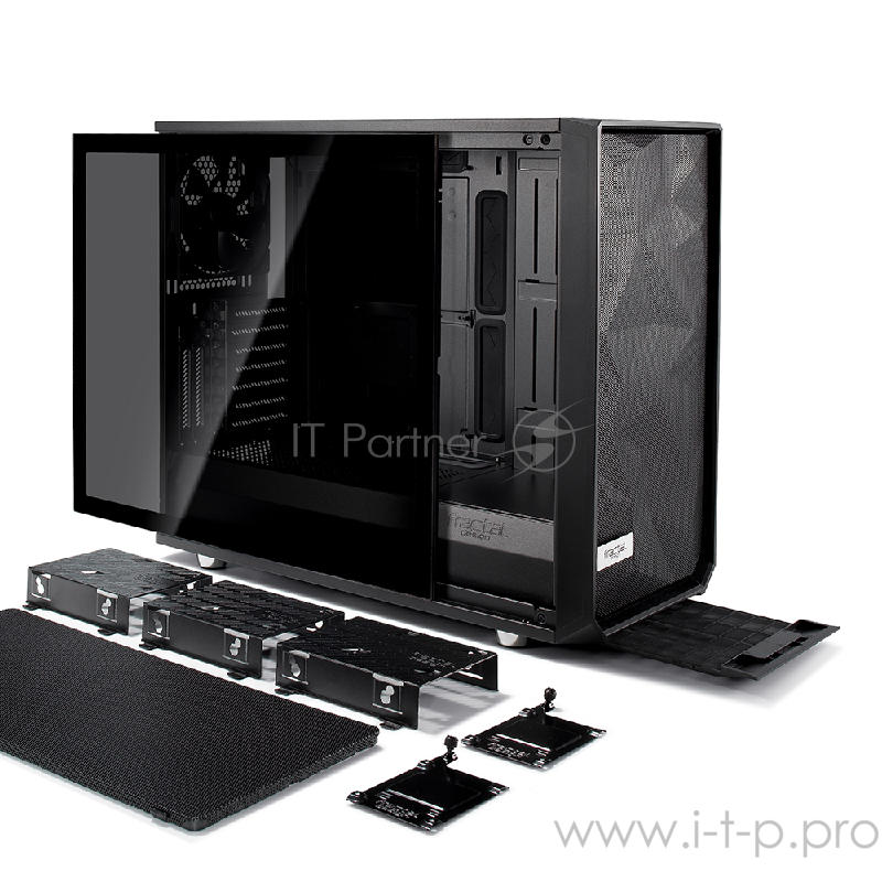 Корпус Fractal Design Meshify S2 Blackout TG Dark черный без БП E-ATX 5x120mm 4x140mm 2xUSB3.0 audio bott PSU