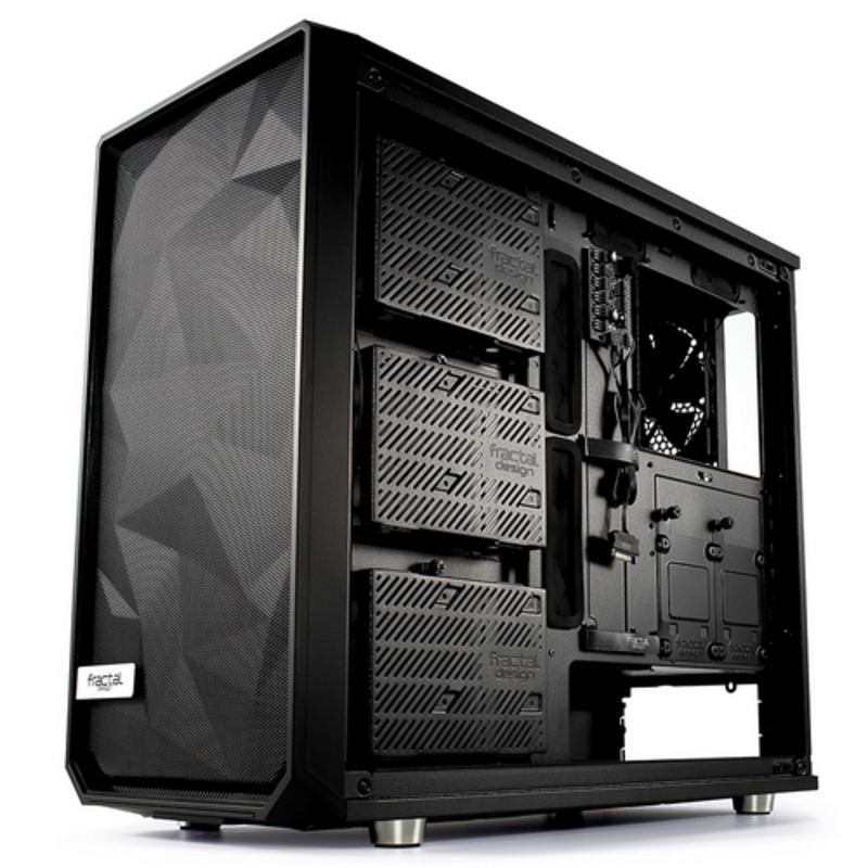 Корпус Fractal Design Meshify S2 Blackout TG Dark черный без БП E-ATX 5x120mm 4x140mm 2xUSB3.0 audio bott PSU