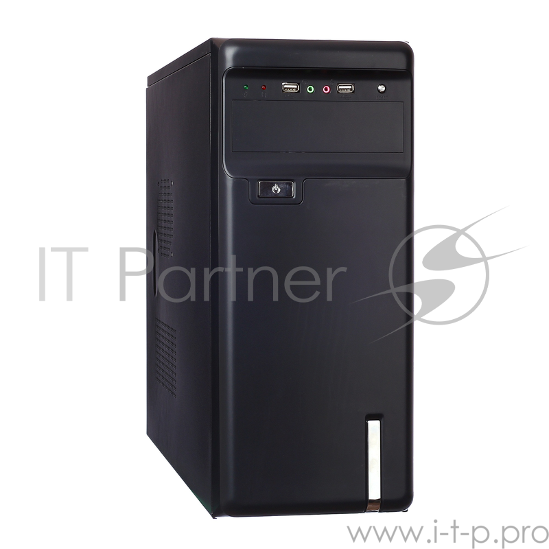 Корпус Miditower Exegate AA-323 <Black, БП AA500, 80mm, ATX, 2*SATA, USB, Audio>