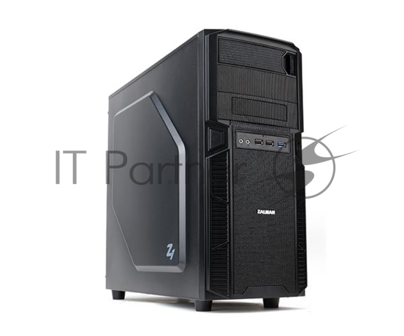 Корпус Zalman Z1 <Middle Tower, ATX,micro-ATX, без БП, размеры 199(Ш)х432(В)х457(Г)мм, черный, 5.25 х2 (внешний), 3.5х4 и 2.5х1 (внутренние), 120мм вентиляторы спереди и сзади, USB 3.0. и 2.0>