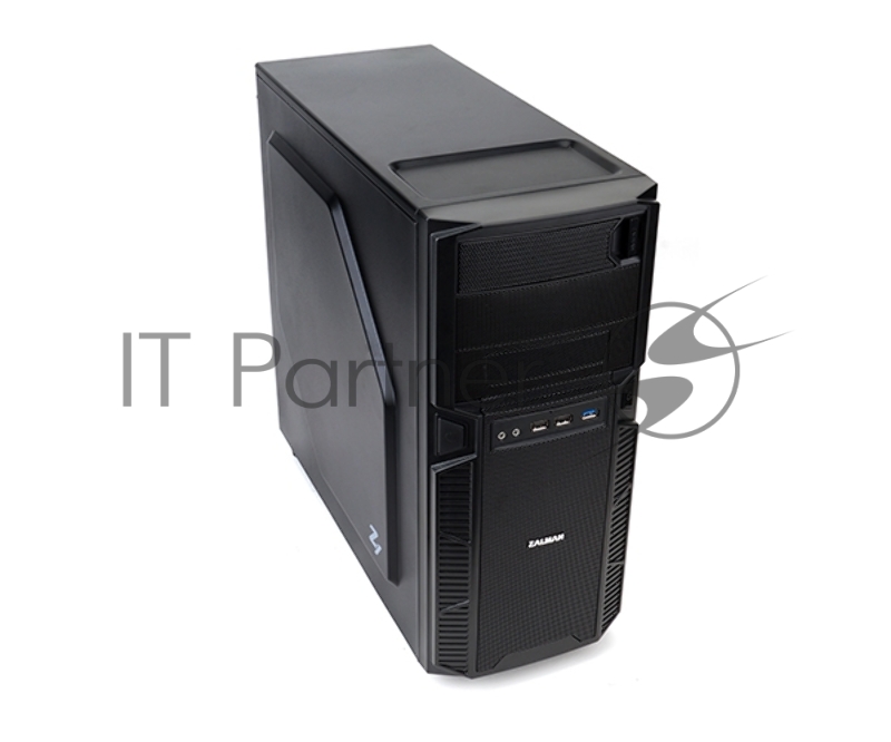 Корпус Zalman Z1 <Middle Tower, ATX,micro-ATX, без БП, размеры 199(Ш)х432(В)х457(Г)мм, черный, 5.25 х2 (внешний), 3.5х4 и 2.5х1 (внутренние), 120мм вентиляторы спереди и сзади, USB 3.0. и 2.0>