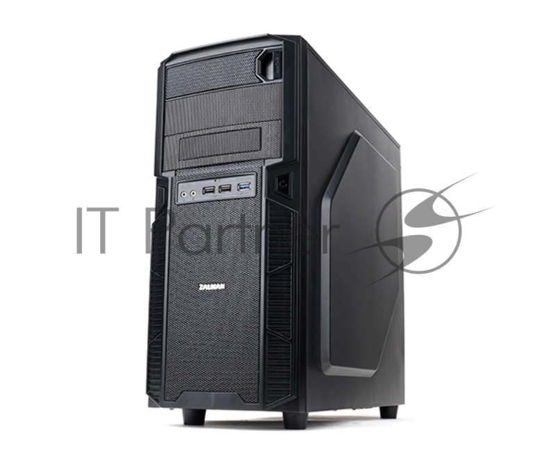 Корпус Zalman Z1 <Middle Tower, ATX,micro-ATX, без БП, размеры 199(Ш)х432(В)х457(Г)мм, черный, 5.25 х2 (внешний), 3.5х4 и 2.5х1 (внутренние), 120мм вентиляторы спереди и сзади, USB 3.0. и 2.0>