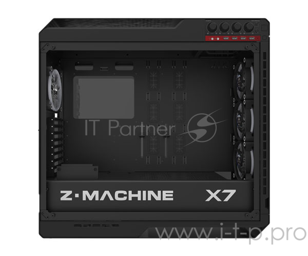 Корпус ZALMAN Z-MACHINE X7, без БП, большое боковое окно, черный, ATX, Full Tower