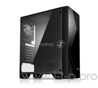 Корпус ZALMAN S1, без БП, большое боковое окно, черный, ATX