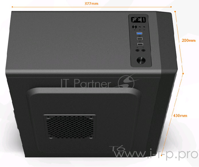 Корпус ZALMAN T6, без БП, черный, mATX