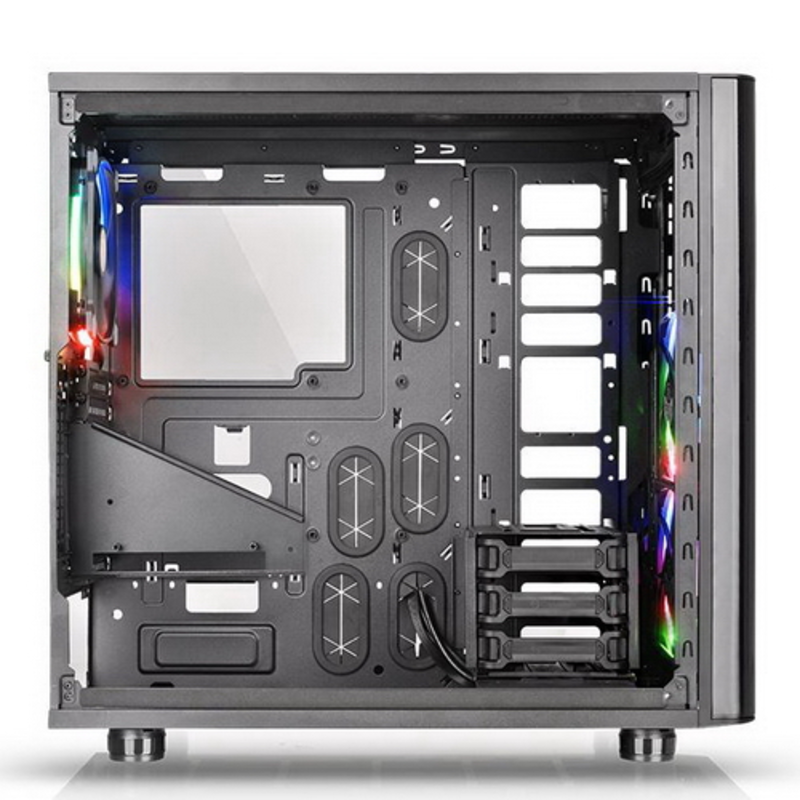 Корпус CA-1H8-00M1WN-01 View 31 TG RGB/Black/Win/SGCC/Tempered Glass x 2 (7832)