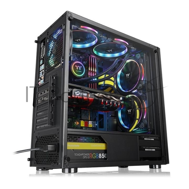 Корпус Thermaltake V200 TG (CA-1K8-00M1WN-00) ATX / win / black / no PSU / Tempered Glass