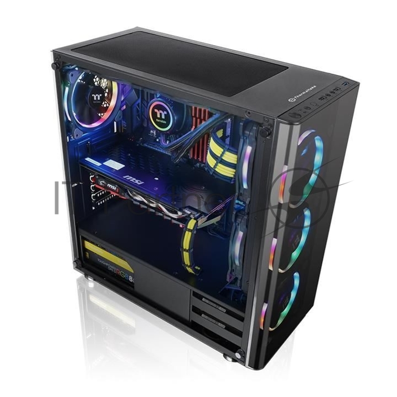 Корпус Thermaltake V200 TG (CA-1K8-00M1WN-00) ATX / win / black / no PSU / Tempered Glass
