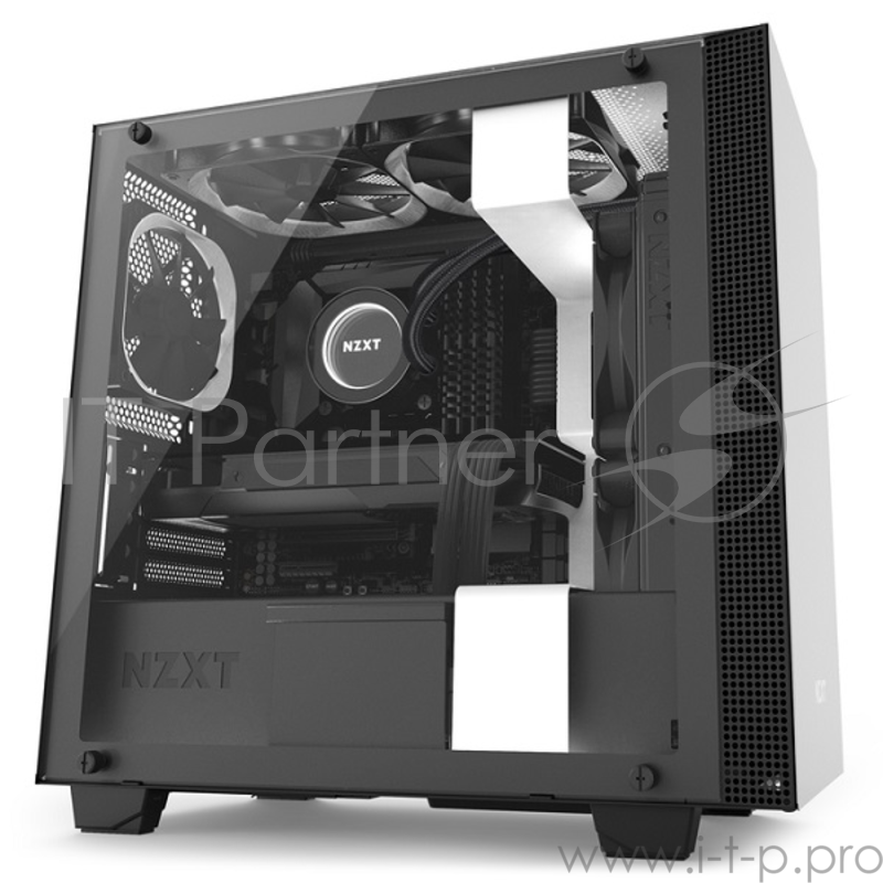 Корпус NZXT H400I черный без БП mATX 3x120mm 2xUSB3.0 audio CardReader front door bott PSU