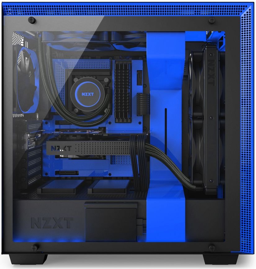 Корпус NZXT CA-H700W-BL H700i SMART ATX MATTE BLACK/BLUE