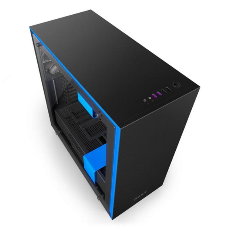 Компьютерный корпус H700 Black Blue CA-H700B-BL без блока питания форм-фактор ATX, mATX, EATX, Mini-ITX спереди: USB x4, наушн., микр. материал: сталь габариты: 230x516x494 мм вес 12.27 кг