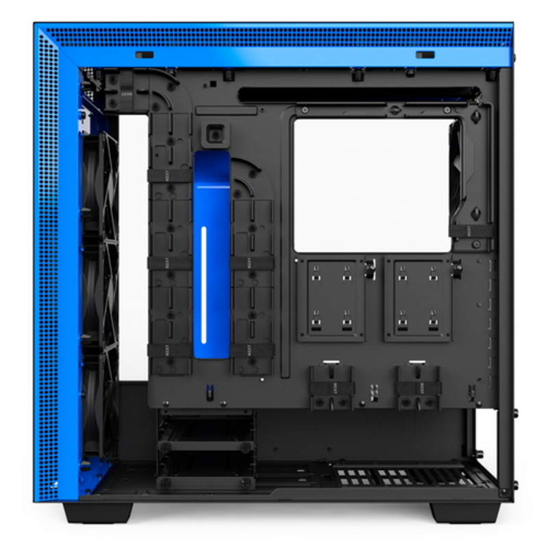 Компьютерный корпус H700 Black Blue CA-H700B-BL без блока питания форм-фактор ATX, mATX, EATX, Mini-ITX спереди: USB x4, наушн., микр. материал: сталь габариты: 230x516x494 мм вес 12.27 кг