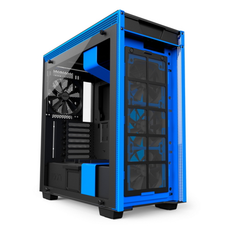 Компьютерный корпус H700 Black Blue CA-H700B-BL без блока питания форм-фактор ATX, mATX, EATX, Mini-ITX спереди: USB x4, наушн., микр. материал: сталь габариты: 230x516x494 мм вес 12.27 кг