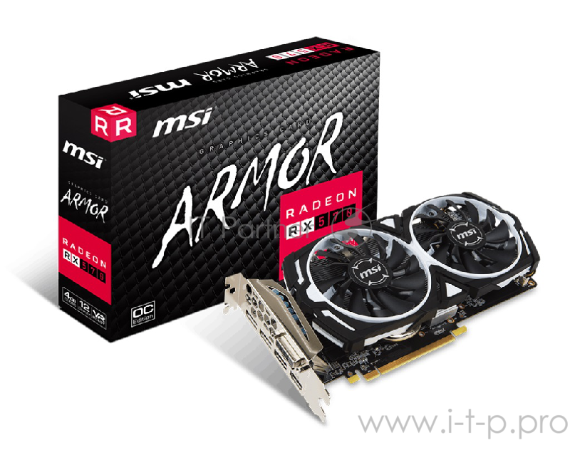 Видеокарта MSI ATI RX 570 ARMOR 4G OC RTL