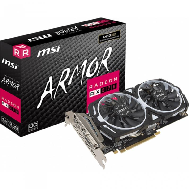 Видеокарта MSI ATI RX 570 ARMOR 4G OC RTL