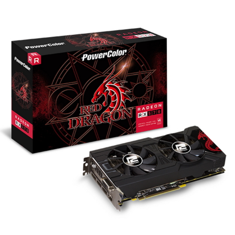 Видеокарта AMD (ATI) Radeon RX 570 PowerColor PCI-E 4096Mb (4GBD5-3DHDV2/OC) OEM AXRX 570 4GBD5-3DHDV2/OC