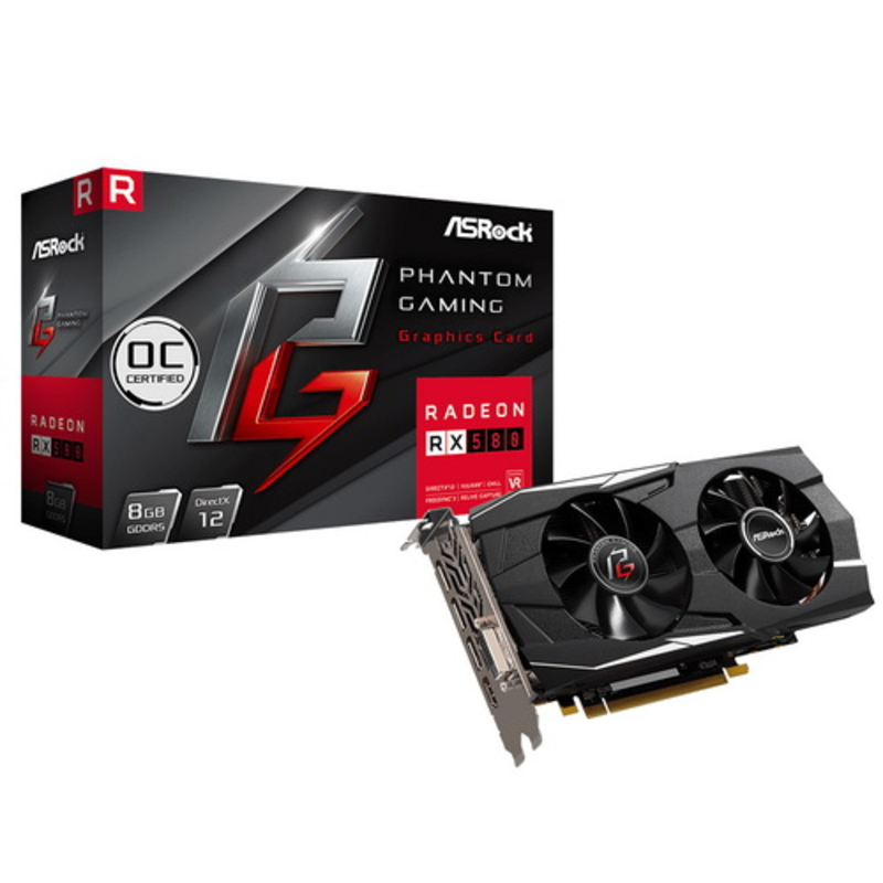 Видеокарта PCIE16 RX 580 8GB GDDR5 PG D RADEON RX580 8G OC ASROCK