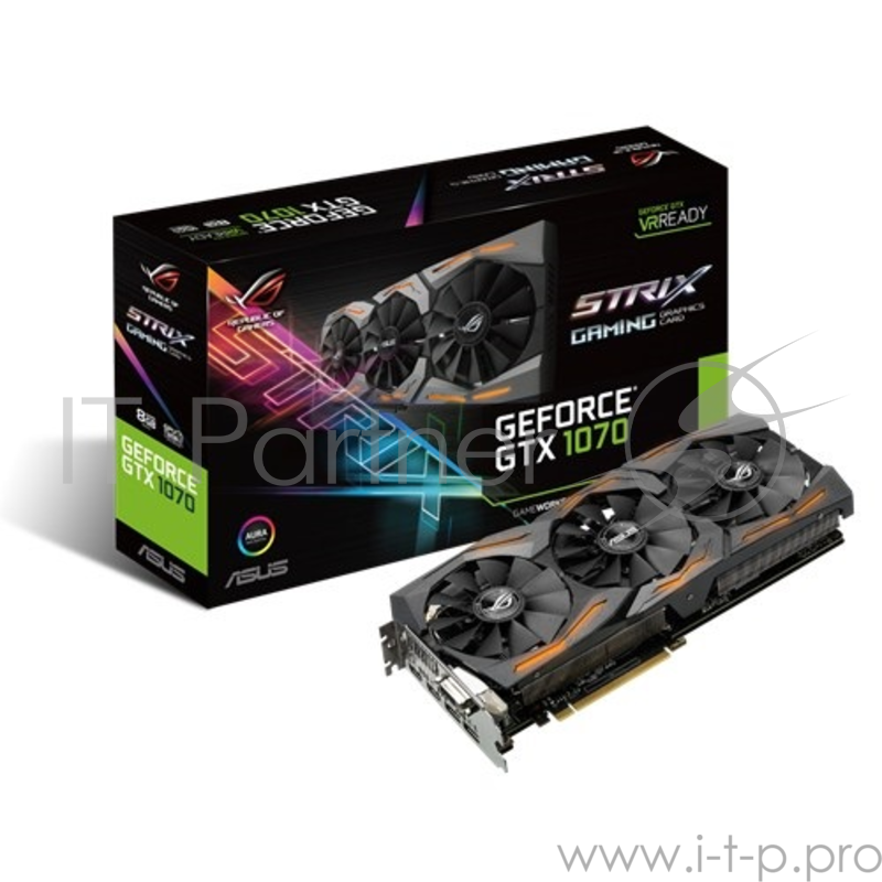 Видеокарта Asus PCI-E STRIX-GTX1070-8G-GAMING nVidia GeForce GTX 1070 8192Mb 256bit GDDR5 1531/8008 DVIx1/HDMIx2/DPx2/HDCP Ret