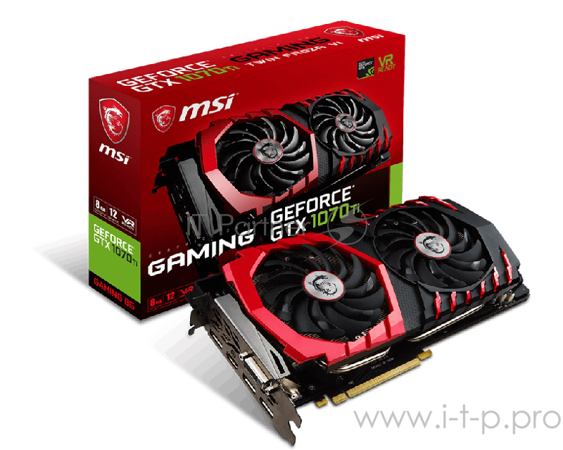Видеокарта MSI GeForce GTX1070Ti GAMING / 8GB GDDR5 256bit 8008MHz / 1607-1683MHz / GTX 1070 Ti GAMING 8G / RTL
