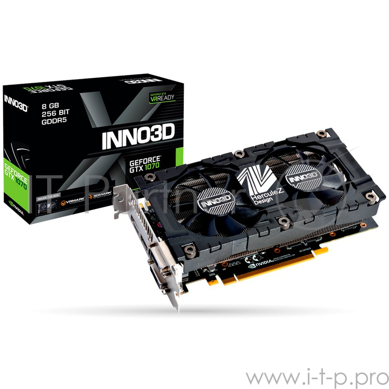 Видеокарта Inno3D Video Card GeForce GTX 1070 TWIN X2 V4 (1506Mhz / 8.0Gbps) / 8GB GDDR5 / 256-bit / Dual DVI + DP + HDMI / VA10C / GP104F8521