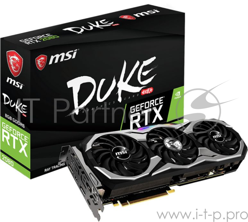 Видеокарта MSI PCI-E RTX 2080 DUKE 8G OC nVidia GeForce RTX 2080 8192Mb 256bit GDDR6 1515/14000/HDMIx1/DPx3/Type-Cx Ret