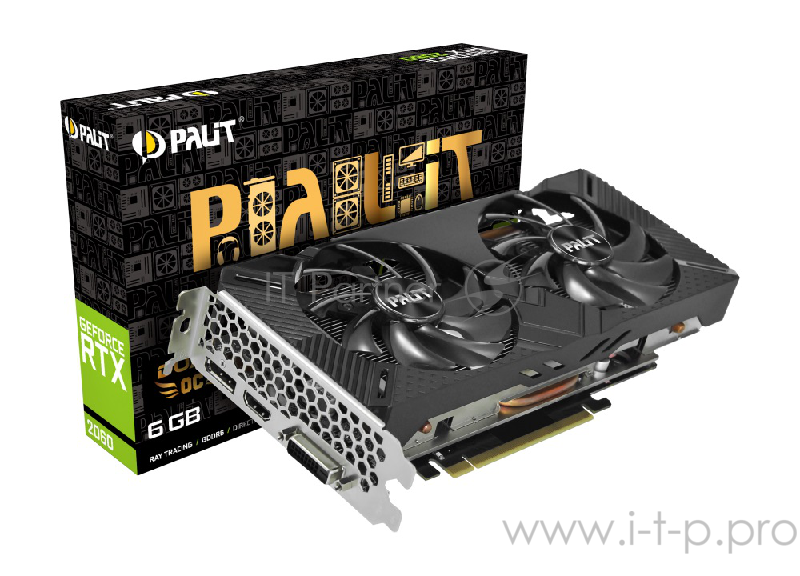 Видеокарта Palit PCI-E PA-RTX2060 DUAL OC 6G nVidia GeForce RTX 2060 6144Mb 192bit GDDR6 1365/14000 DVIx1/HDMIx1/DPx1/HDCP Ret