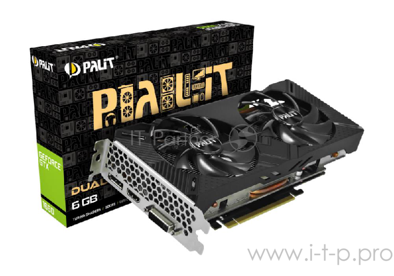 Видеокарта Palit PCI-E PA-GTX1660 DUAL 6G nVidia GeForce GTX 1660 6144Mb 192bit GDDR5 1530/8000 DVIx1/HDMIx1/DPx1/HDCP Ret