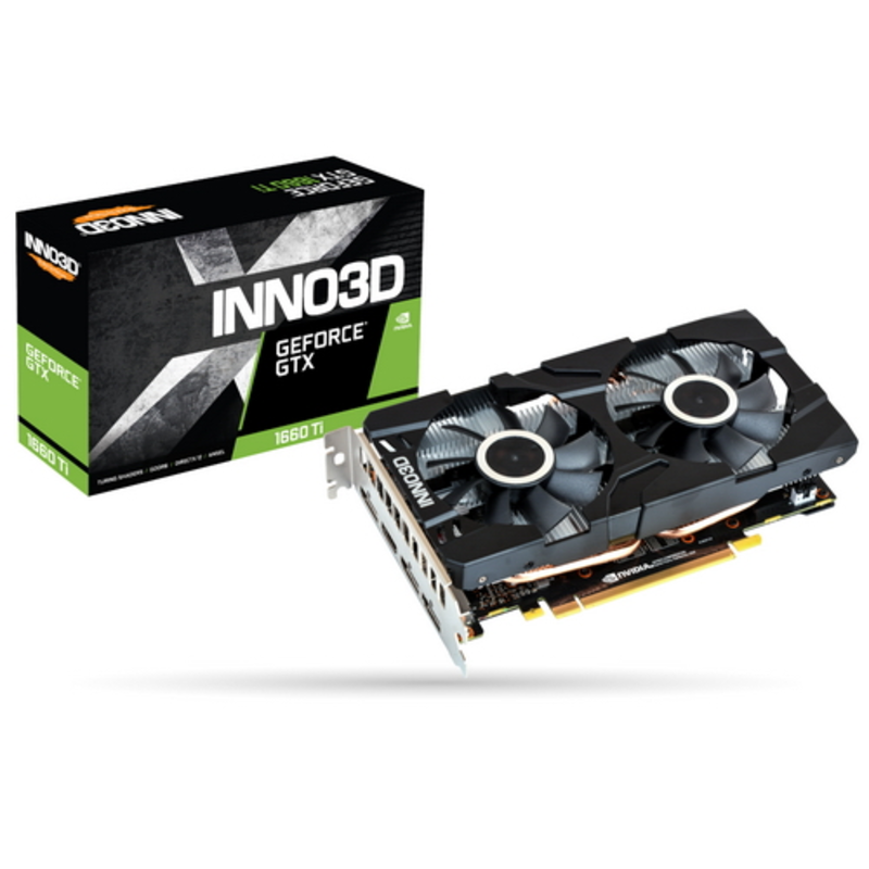 GTX 1660 TI TWIN X2 (1770Mhz / 12.0Gbps) / 6GB GDDR6 / 192-bit / DP x3 + HDMI / VA15 / D18Z6710 (N166T2-06D6-1710VA15) (626) , RTL {10}