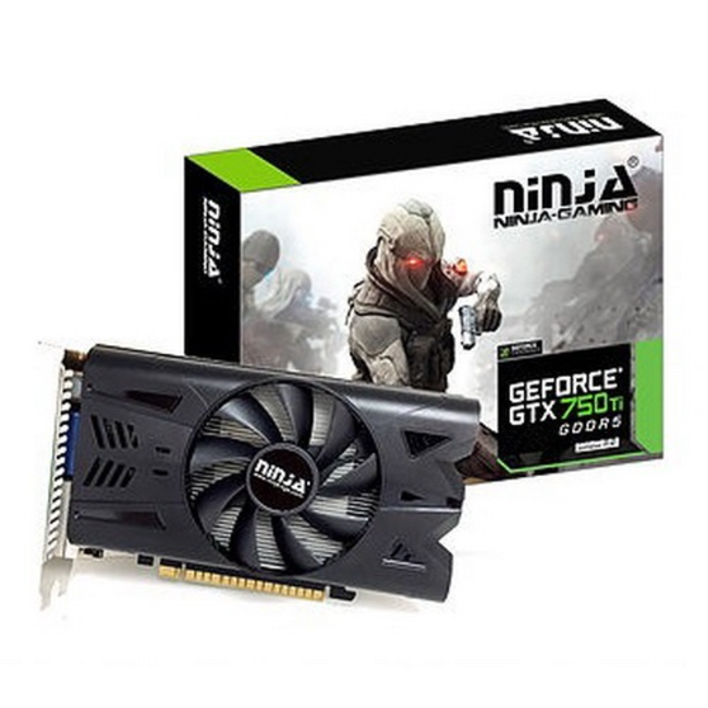 Ninja NH75TI045F, GTX750Ti PCIE (640SP) 4G 128BIT GDDR5 (DVI/HDMI/CRT) RTL {20}