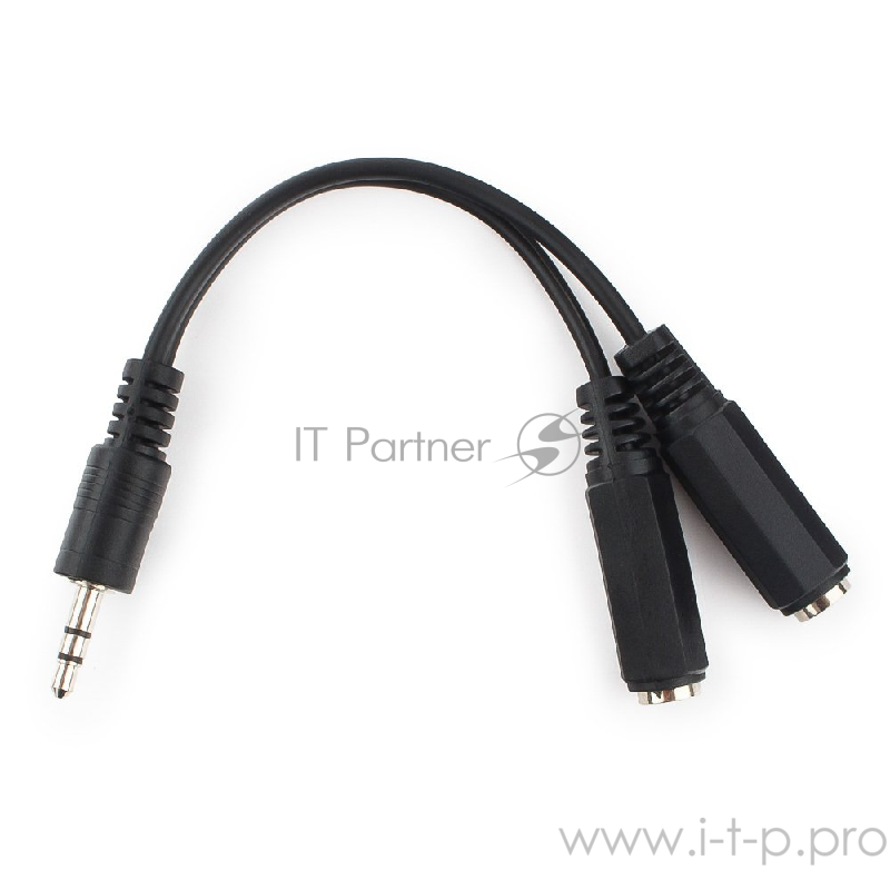 Кабель-переходник аудио 3.5мм стерео-> 2x3.5мм (F) Gembird Cablexpert CCA-415-0.1M (0.1м)