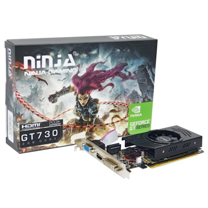 Ninja GT730 PCIE (96SP) 4G 128BIT DDR3 (DVI/HDMI/CRT) LP (NK73NP043F) RTL {50}