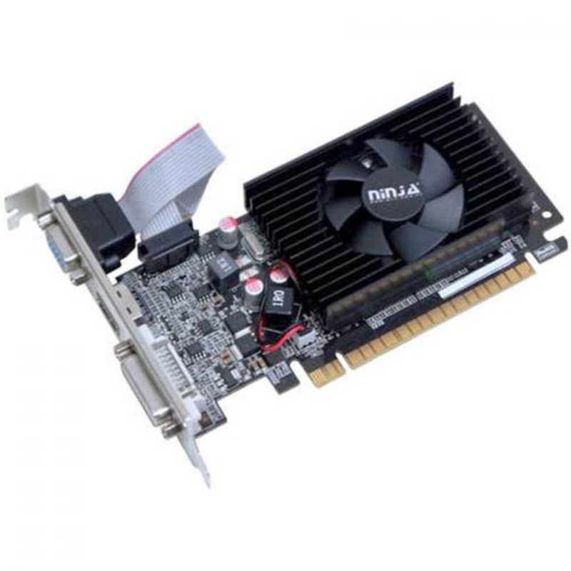 Ninja NK71NP013F, GT710 PCIE (192SP) 1G DDR3 64BIT DDR3 (DVI/HDMI/CRT) RTL {50}