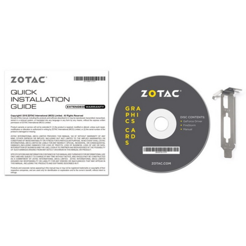 GT 1030, ZONE Edition Low Profile 2GB, 64bit, GDDR5, DVI-D/HDMI RTL {20} (ZT-P10300B-20L)