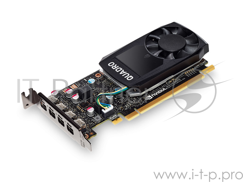 Профессиональная видеокарта 2Gb <PCI-E> PNY nVidia Quadro P620 <GDDR5, 128 bit, 4xmDP, Low Profile, 4xmDP to DVI-D SL adapter, ATX&LP Bracket, bulk>