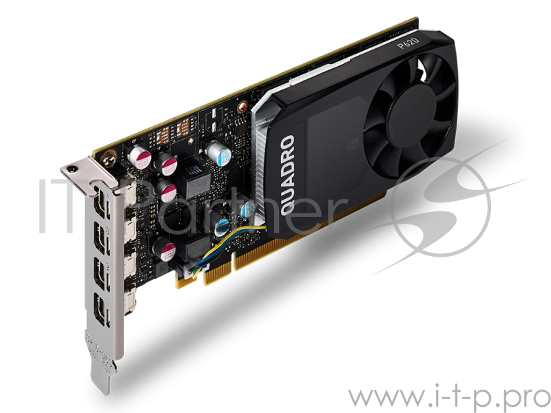 Профессиональная видеокарта 2Gb <PCI-E> PNY nVidia Quadro P620 <GDDR5, 128 bit, 4xmDP, Low Profile, 4xmDP to DVI-D SL adapter, ATX&LP Bracket, bulk>