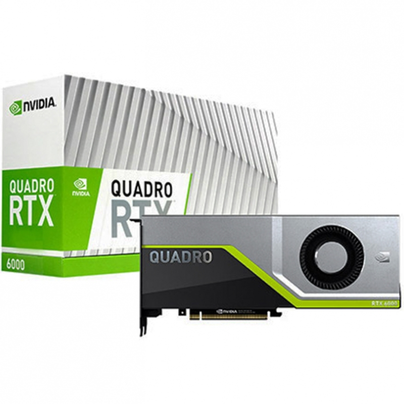 NVIDIA Quadro RTX6000 VCQRTX6000-PB PCI-Express x16 Gen 3.0 24 GB GDDR6X 384-bit, SLI , HDCP 2.2 and HDMI 2.0b support {8}