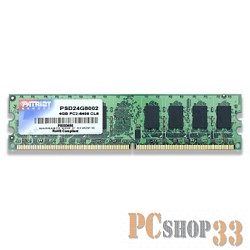 Модуль памяти Patriot DDR2 DIMM 4GB PSD24G8002(81) (PC2-6400, 800MHz)