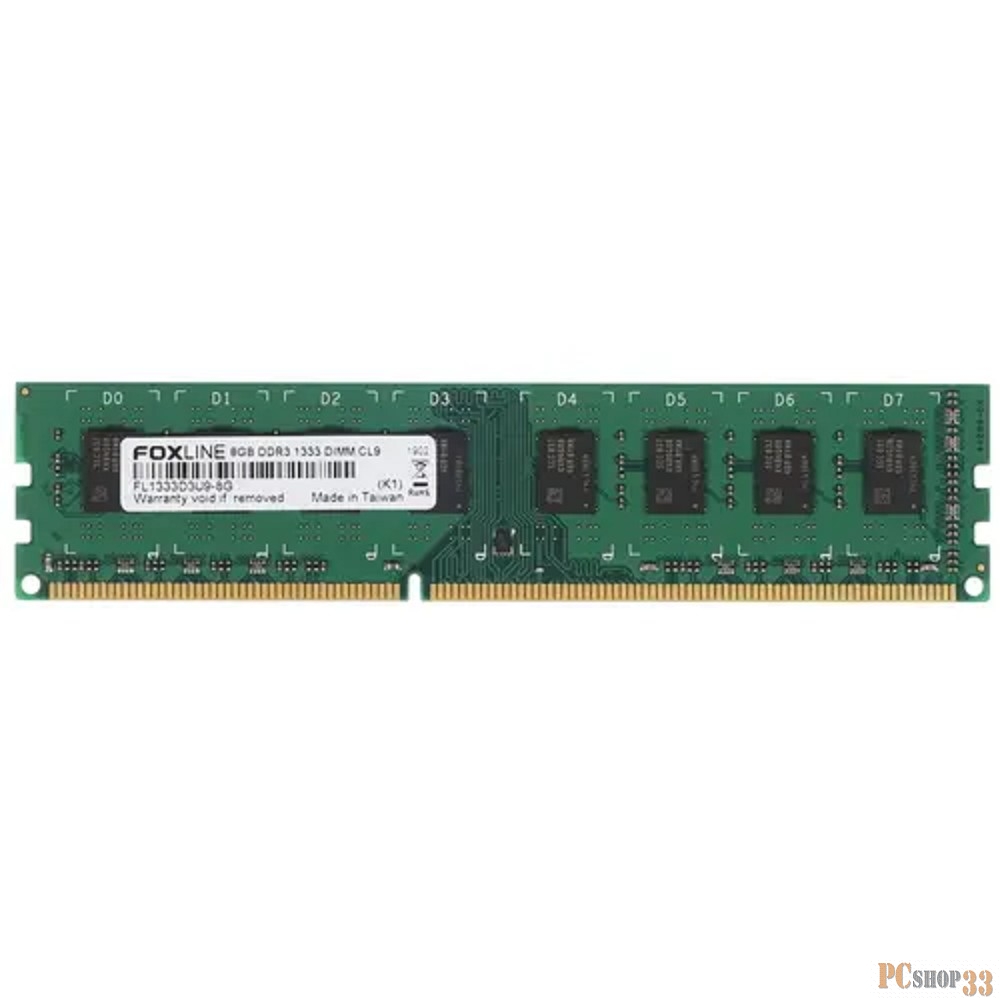 Модуль памяти Foxline DIMM 8GB 1333 DDR3 CL9 (512*8)