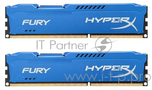 Модуль памяти Kingston DDR3 DIMM 8GB (PC3-10600) 1333MHz Kit (2 x 4GB) HX313C9FK2/8 HyperX FURY Blu Series CL9