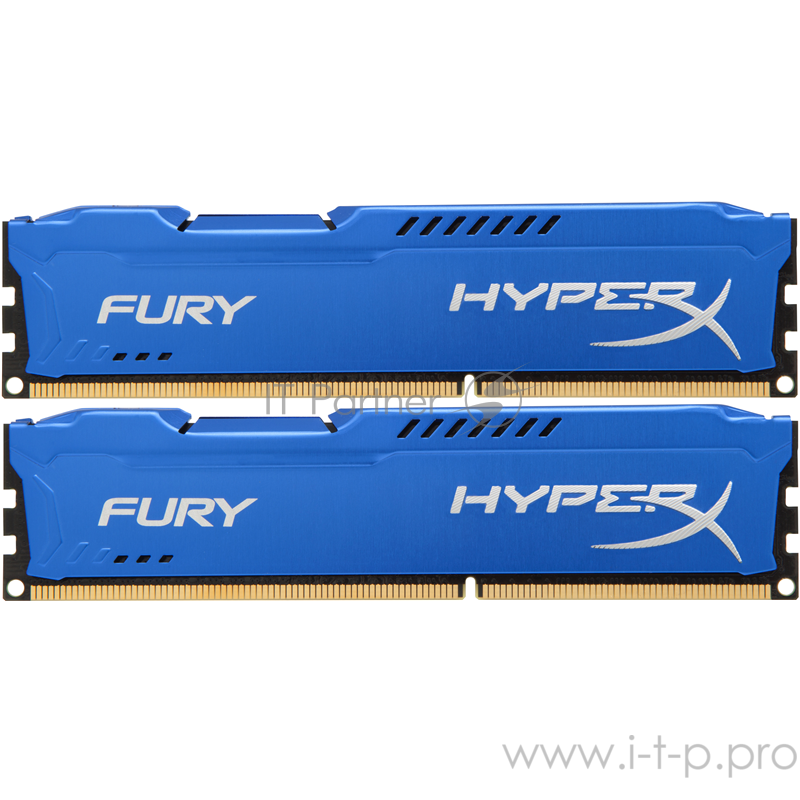 Модуль памяти Kingston DDR3 DIMM 8GB (PC3-10600) 1333MHz Kit (2 x 4GB) HX313C9FK2/8 HyperX FURY Blu Series CL9